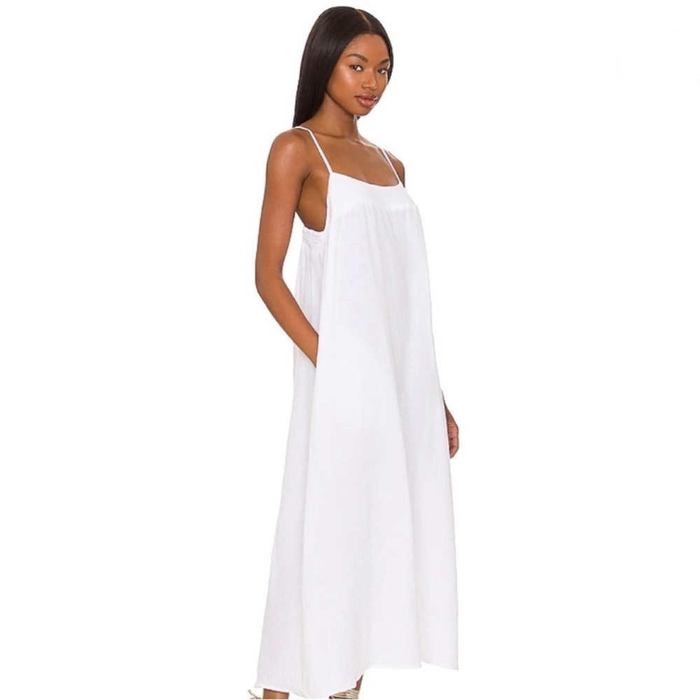 Show Me Your Mumu Oasis Midi Dress White Gauze Size XL - Picture 3 of 12
